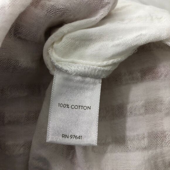 J Jill Women's Button Front Collared Shirt Roll Tab Sleeves 100% Cotton Large - Picture 6 of 6